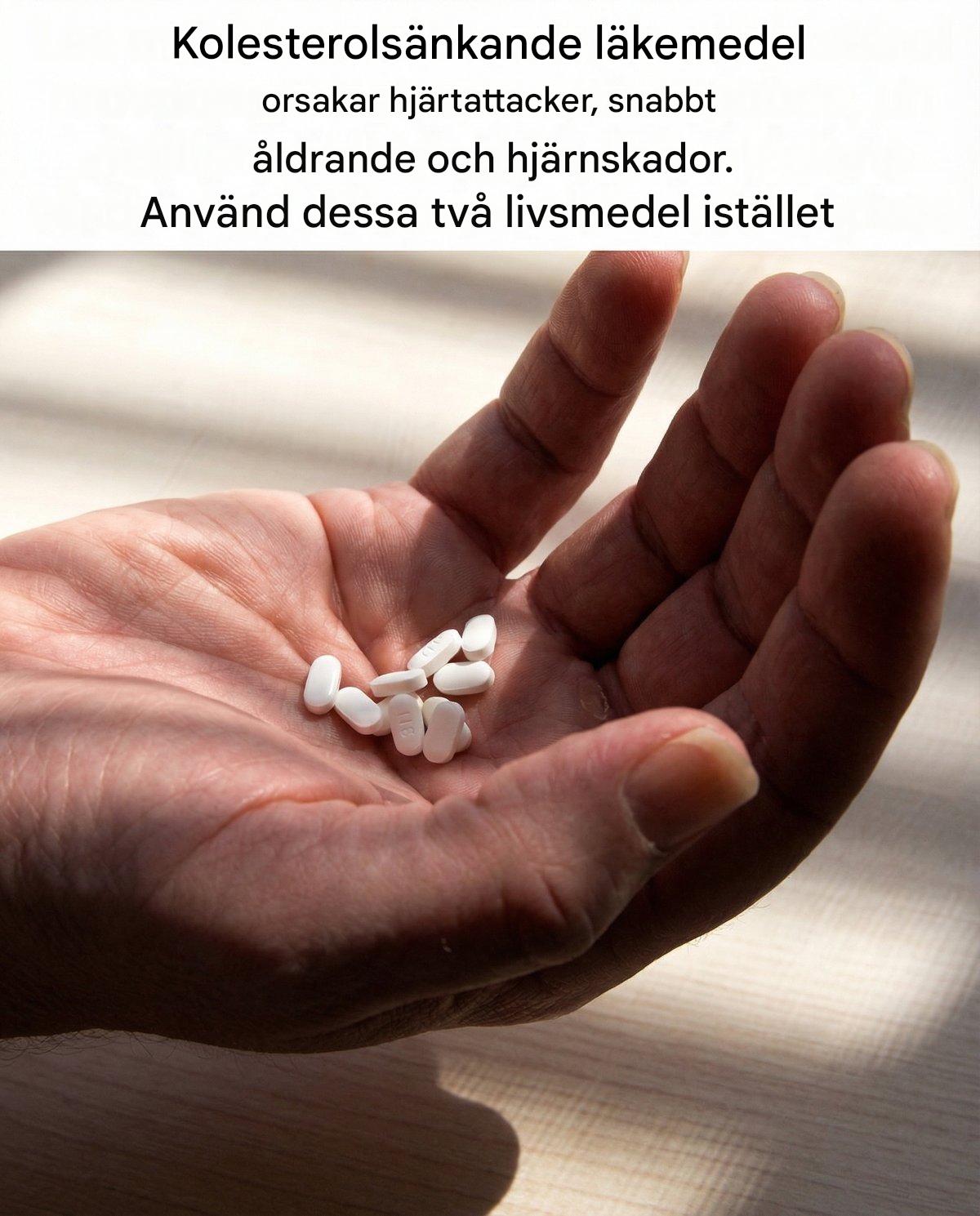 Kolesterolsänkande läkemedel orsakar hjärtattacker, snabbt åldrande och hjärnskador. Använd dessa två livsmedel istället.