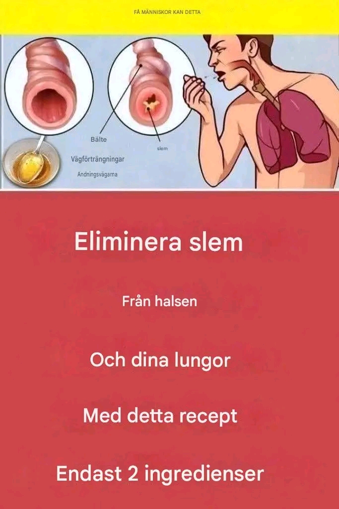 Rensa halsen och lungorna från slem med det här receptet – bara 2 ingredienser