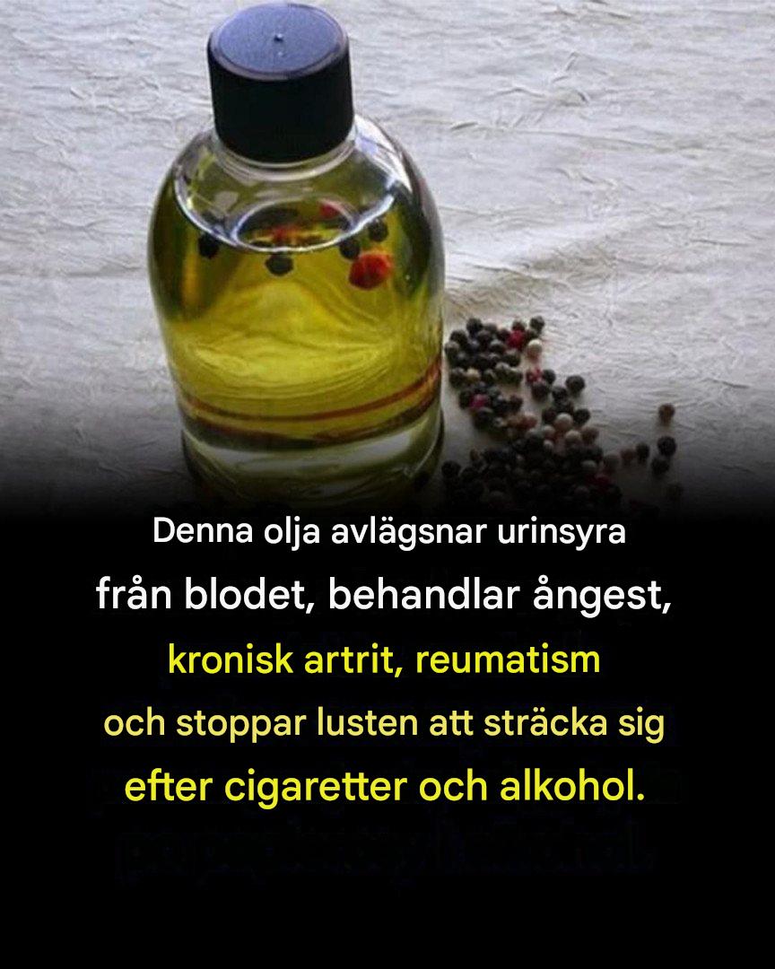 En olja som avlägsnar urinsyra från blodet, behandlar ångest, kronisk