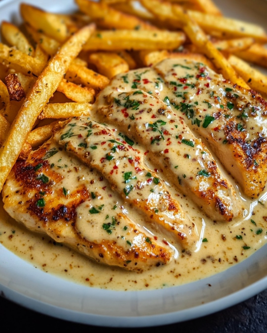 🍗🧄✨ Hemlagad och oemotståndlig kycklingfilé i krämig vitlökssås – en rätt