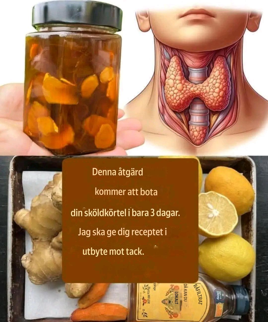 Denna kur kommer att läka din sköldkörtel på bara 3 dagar! Jag ger dig receptet i